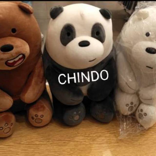 BONEKA MINISO WE BARE BEARS LOVELY  PLUSH TOY PANDA/ICE BEARS/ GRIZZY BONEKA MINISO LUCU