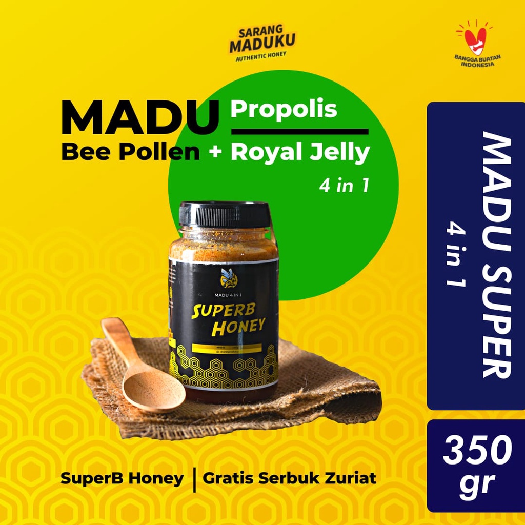 

Sarang Maduku - Madu Royal Jelly Bee Pollen Propolis Madu Promil Paket Promil Suami Istri