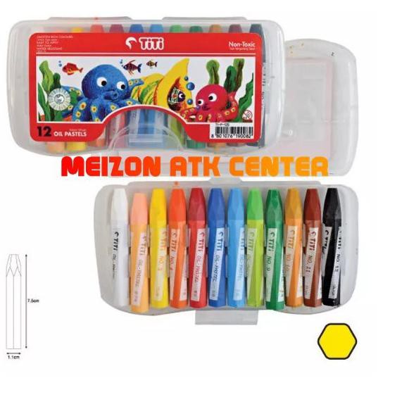 

PROMO 11.11 KODE-713 GROSIR Titi Krayon Minyak 12 Warna Crayon 12 Colors Oil Pastels [1 SET]