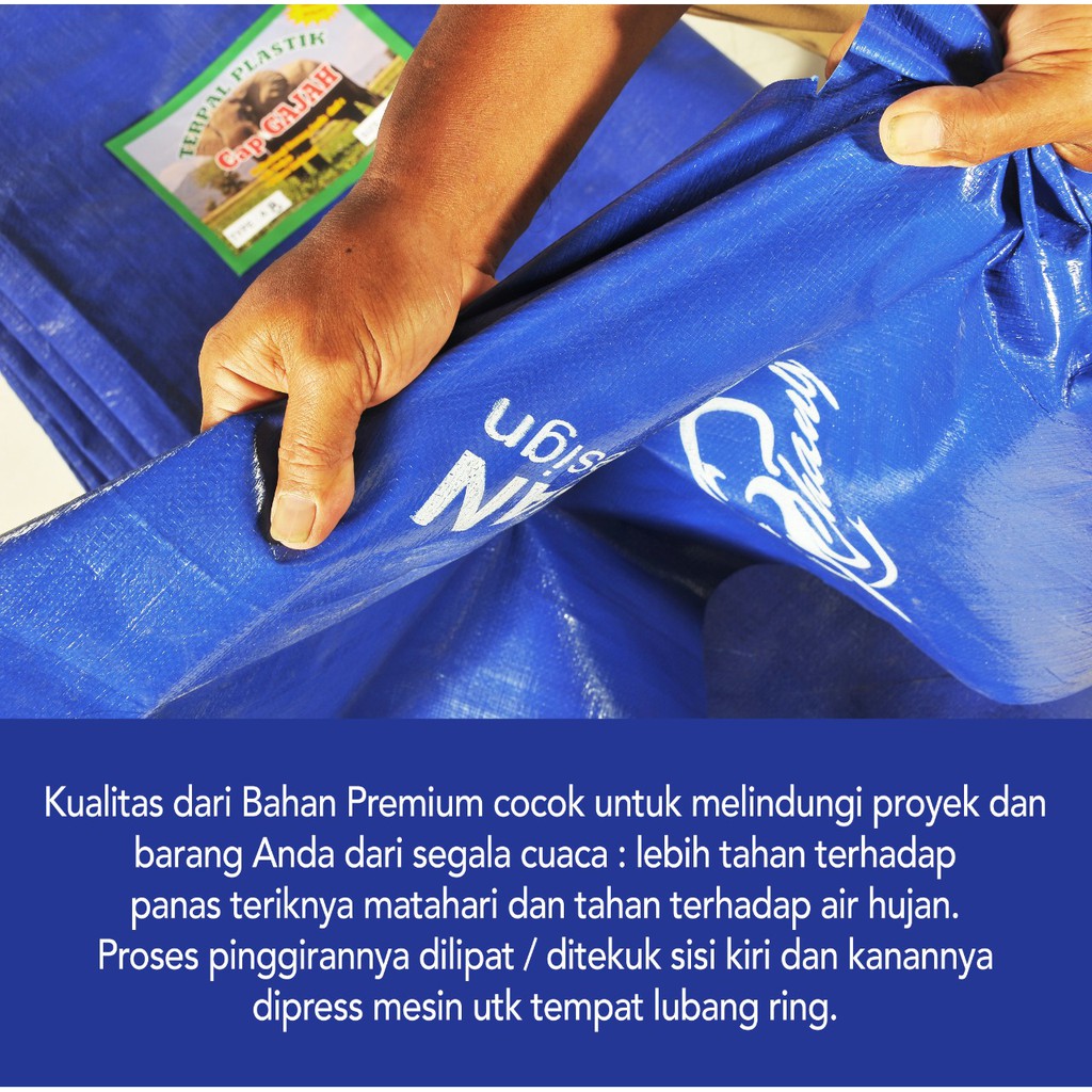 Terpal Plastik A8 Ukuran KOSTUM, JUMLAH diisi hasil perkalian LxP, (Harga Satuan Per 1 M2, Bukan Per Lembar)