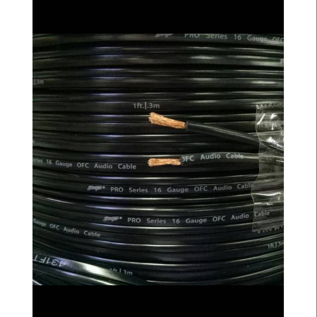 Kabel Speaker Stinger 16 AWG OFC Pro Series Pure Tembaga Harga Per 1 Meter