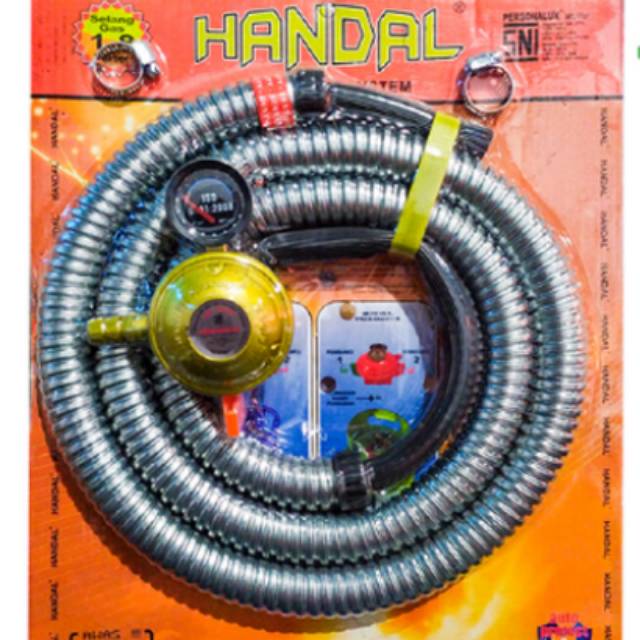Selang gas murah HANDAL +Regulator (sni)