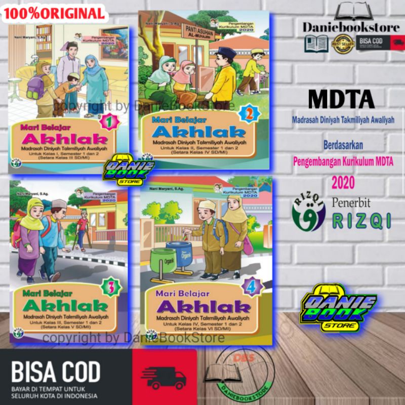 Jual BUKU DTA AKHLAK Madrasah Diniyah Takmiliyah Awaliyah MDTA KELAS ...