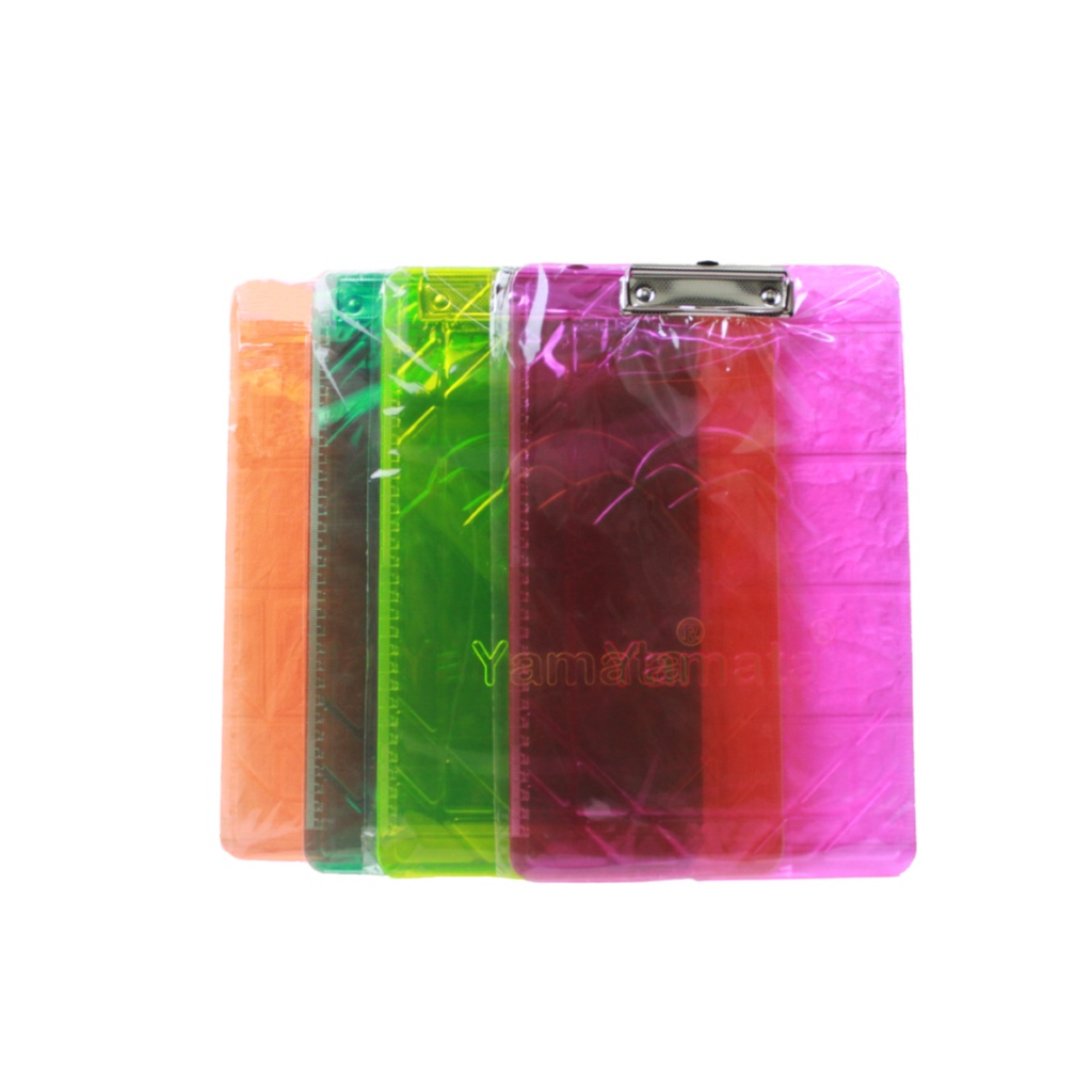 Yamata - Papan Jalan Ujian Sekolah Bening Plastik Warna Murah Berkualitas F4 - 611