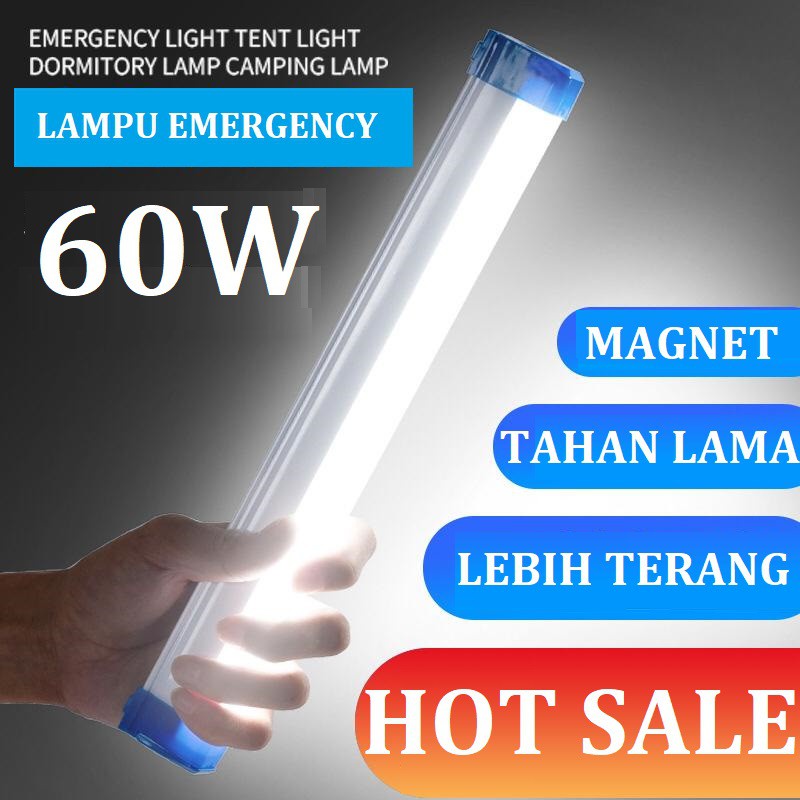 Jual Lampu emergency LED Super terang 30W 60W 80W bisa tempel / di