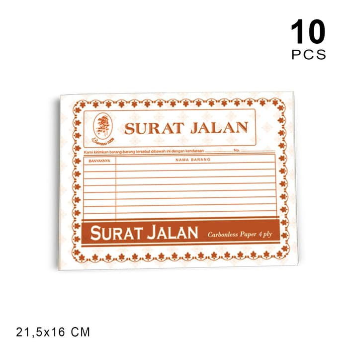 

BUKU SURAT JALAN 4 RANGKAP 4 PLY NCR 60 LEMBAR 15 SET TANPA KARBON NCR CARBONLESS