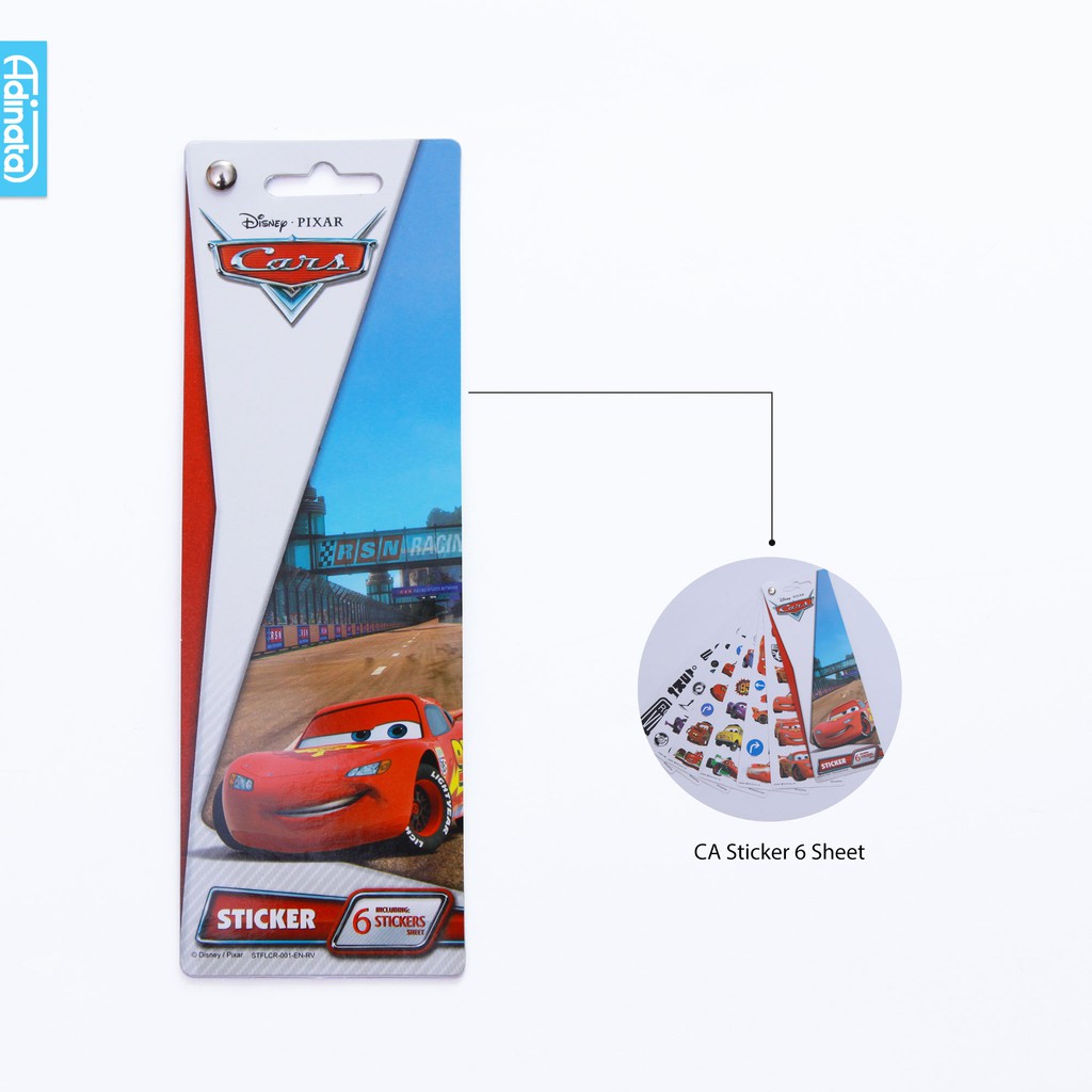 

Cars Sticker 6 Sheet - Adinata / Sticker 1419-6100