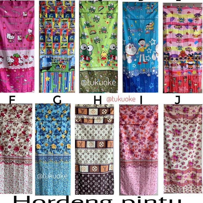Tirai Hordeng Pintu Karakter Kartun Gordyn Gorden Pintu Hordeng Pintu