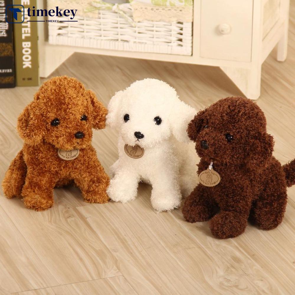 Timekey Mainan Boneka Bantal Stuffed Plush Anjing Lucu Kreatif 18cm Untuk Hadiah H5M7