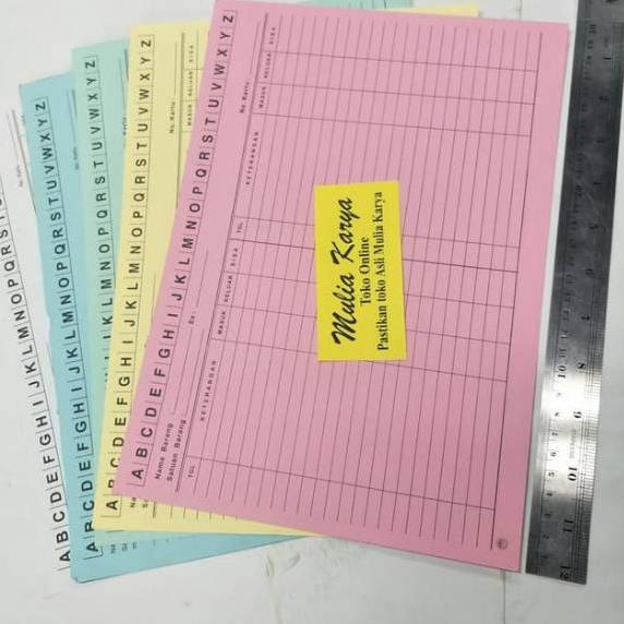 

Update Kartu Stok Besar Warna 50 lembar ..