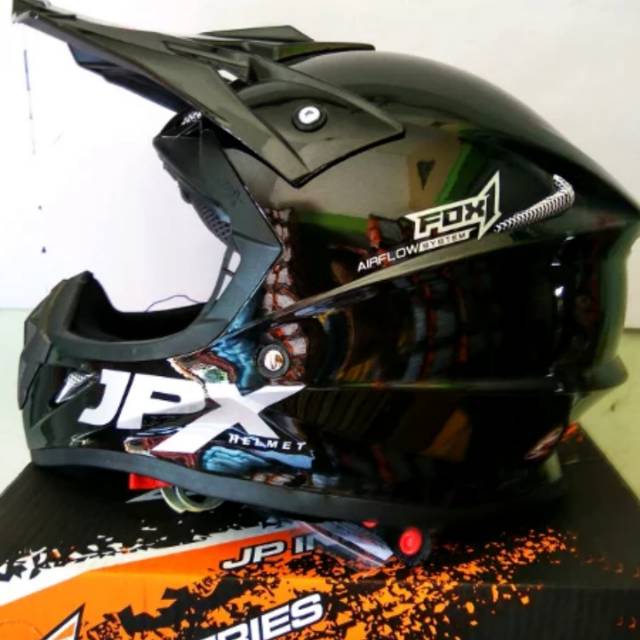 Jual Helm Cross Jpx Full Face Standar SNI Trail Trabas Supermoto Klx X13 terlaris