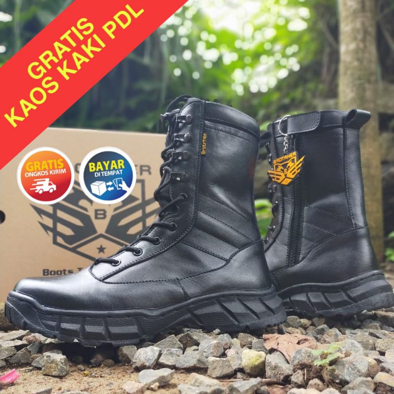 SEPATU PDL FULL KULIT TNI POLRI TYPE BROTRHER MAMBA