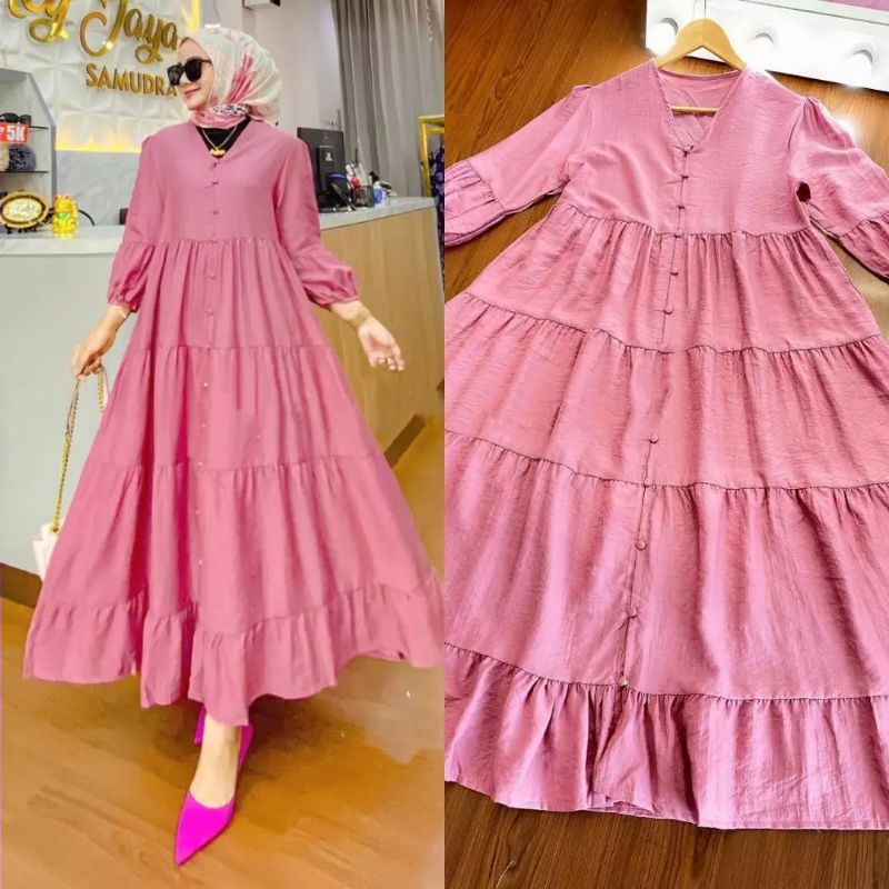 MIDI DRESS POLOS KANCING AKTIF DRES TERLARIS MIDI DRES TERBARU 2022 DRESS BUSUI BAJU GANTUNG WANITA REMAJA MIDI DRES CASUAL OUTFIT TERMURAH BAJU WANITA KEKINIAN DRES MASAKINI BAJU TUNIK LEBARAN