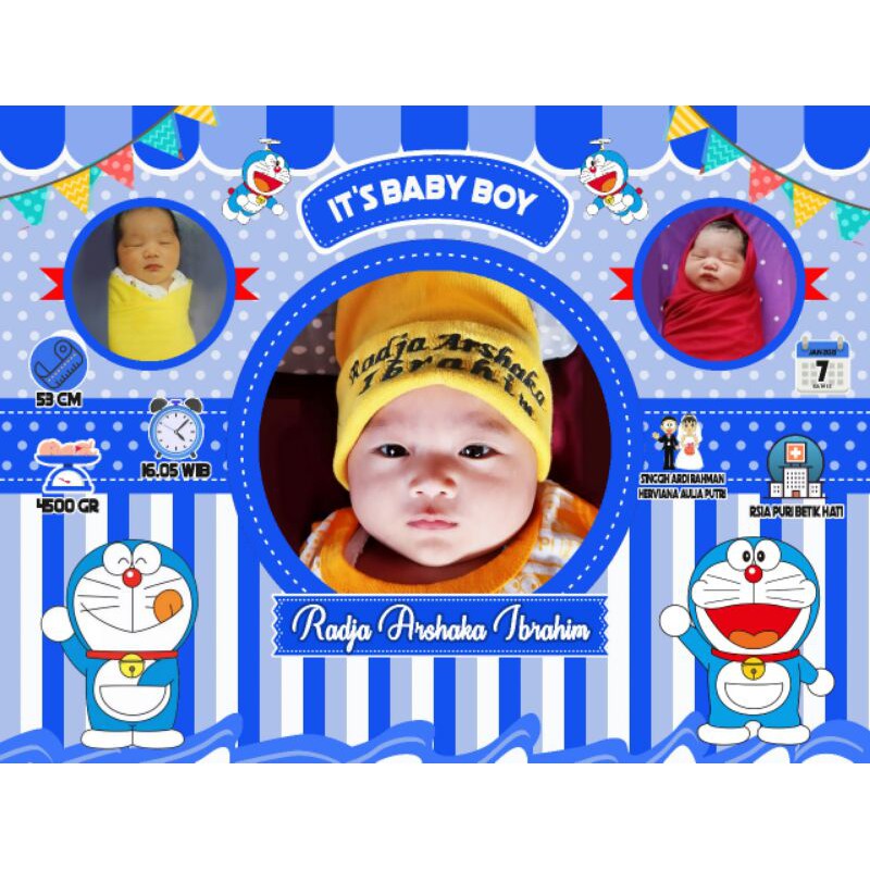 

kado unik biodata baby // cetak foto&papan 10RS & 12RS //kado ulang tahun murah