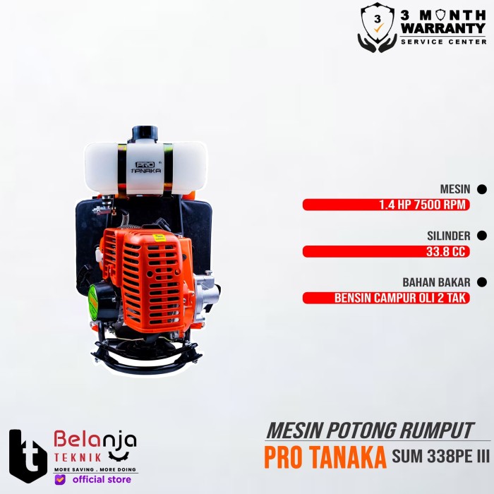 PRO TANAKA MESIN POTONG RUMPUT PRO SUM 338 PE III BRUSH CUTTER SUM338