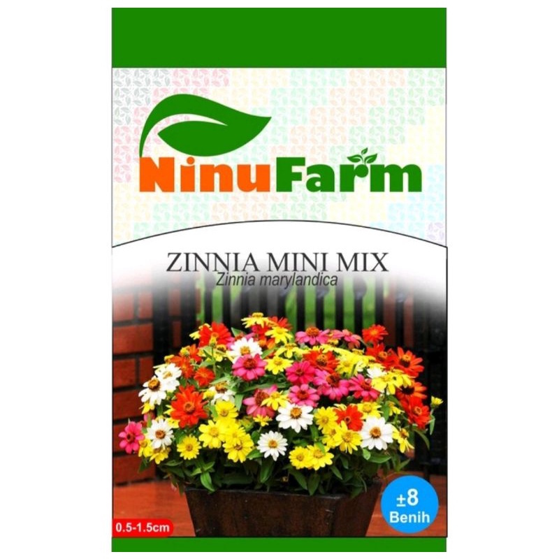 BENIH ZINNIA MINI MIX / BIBIT TANAMAN HIAS