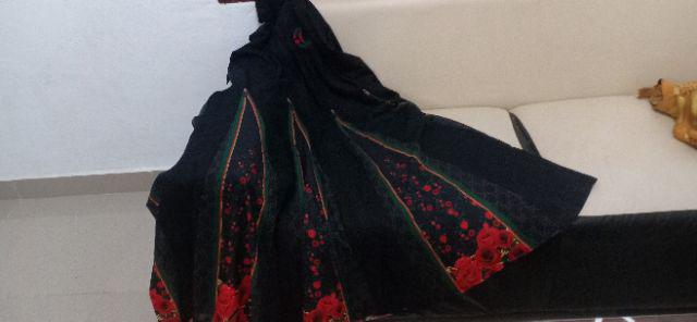 New Maxidress Gamis Etnik Batik Abu