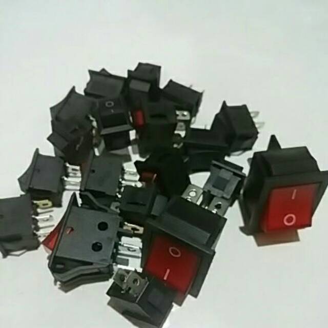 SAKLAR KOTAK /ROCKER + LAMPU