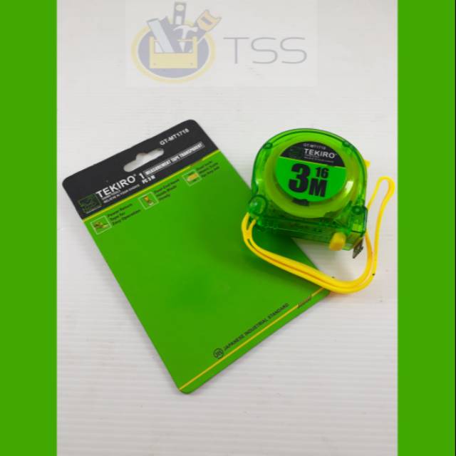 TEKIRO Meteran 3 Meter / Meteran Transparan 3M Alat Ukur Panjang / Roll Matic Mater / Measuring Tape