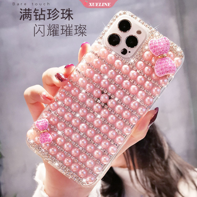 Iphone 7 Plus 8plus 6plus 6Splus XR 5S SE X XS Max Phone Case Luxury Pearl Phone Case Two-in-one Marble Pattern Soft Silicone Protective Cover Xueling