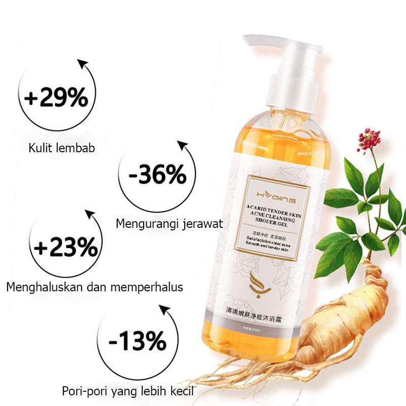 Sabun Mandi Cair Anti-Tungau  Melembabkan Kulit  Body Wash 260g Membersihkan Pori-Pori Dan Kotoran  Mengcagah Munculnya Jerawat  Efek Pelembab Yg Jelas