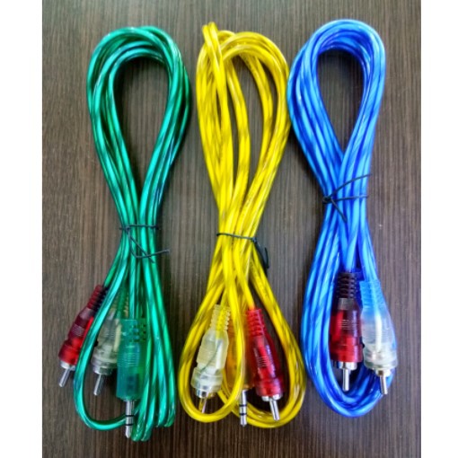 Kabel RCA 2-1 INTRA Audio To Jack Tebal AUX 3,5 mm 1,5 Meter