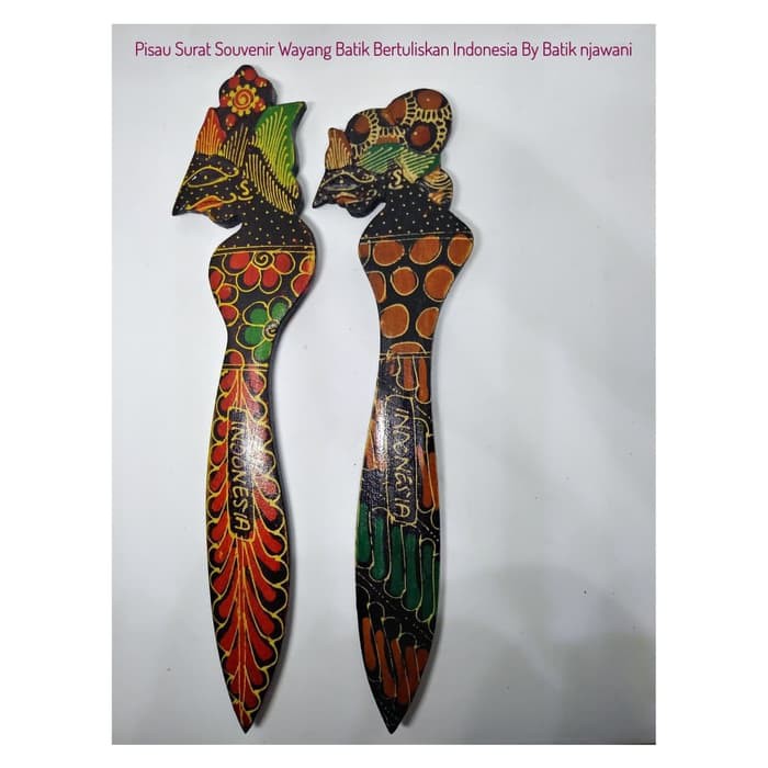 

Souvenir pembuka amplop wayang batik Bertuliskan indonesia