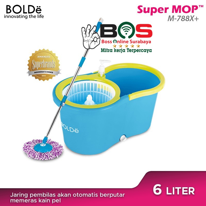 Alat Pel Lantai Bolde Super Mop M-788X+ Alat Pel Putar M 788X+