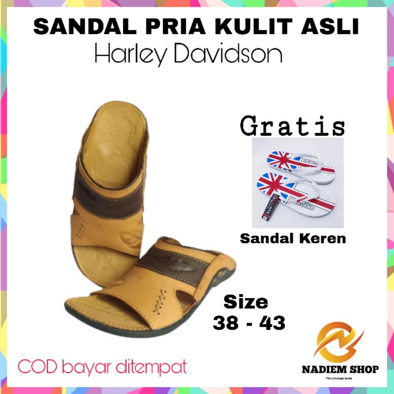 sandal cowok harley davidson