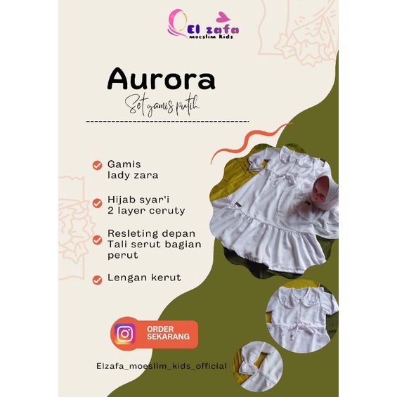 Gamis putih baju anak perempuan dress putih gamis putih anak