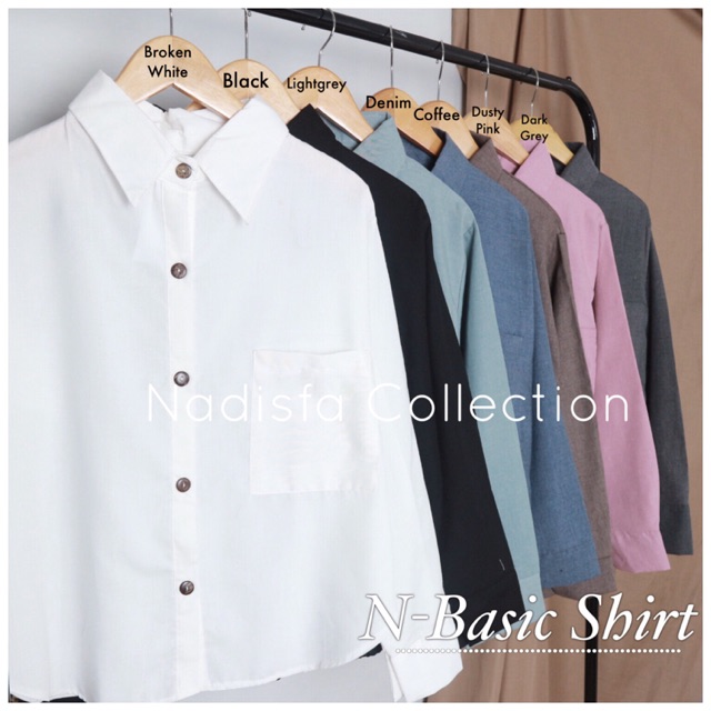 N Basic Shirt Kemeja Polos oversize