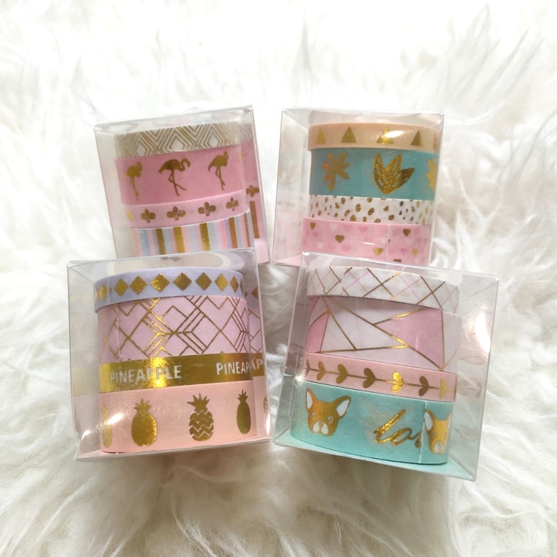 

Washimoshi Masking Washi Tape Foil Cute School