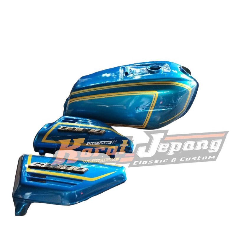 TANGKI HONDA GL100 SPESIAL EDITION BIRU