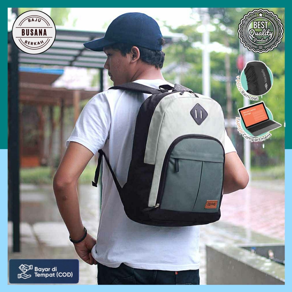 Tas Ransel Backpack Cowok Casual Formal Kuliah Kerja Simpel Keren