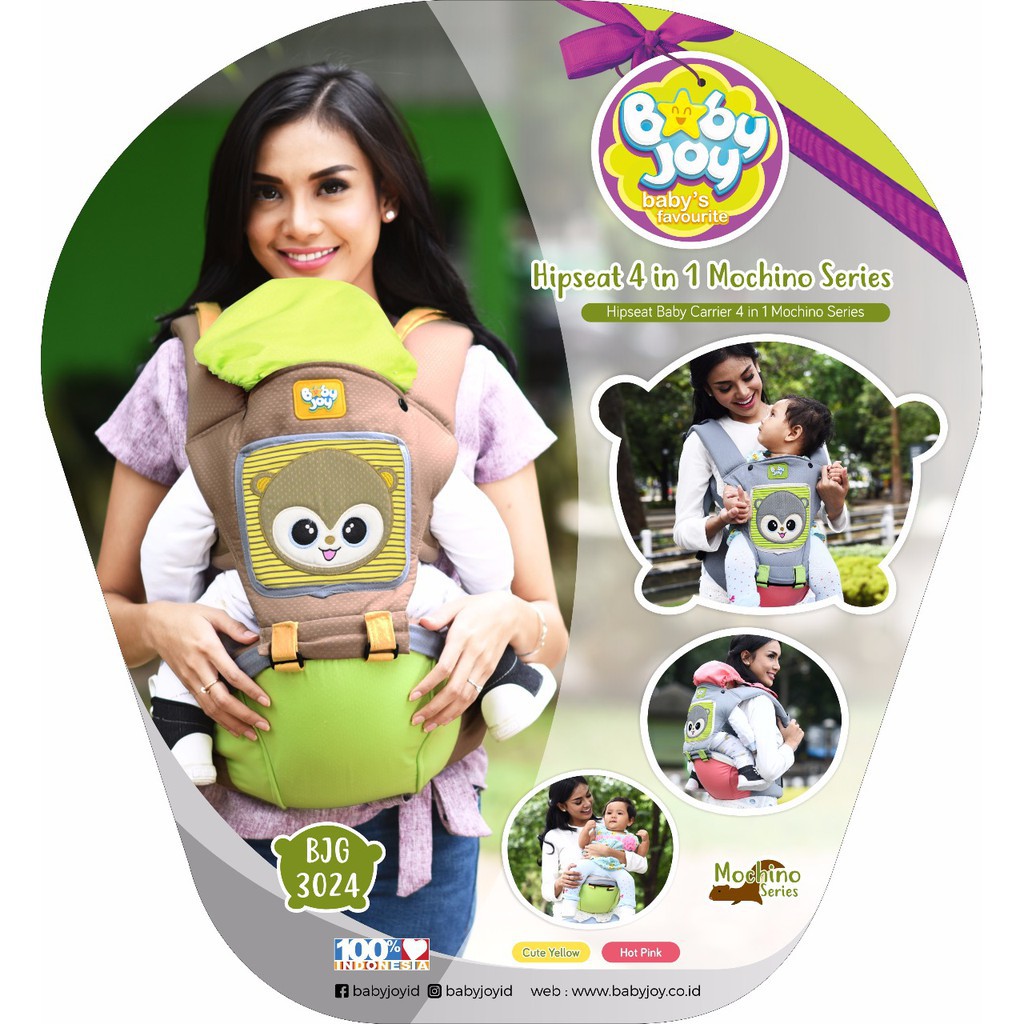 Gendongan Hipseat 4 In 1 Baby Joy Mochino Series Bjg 3024