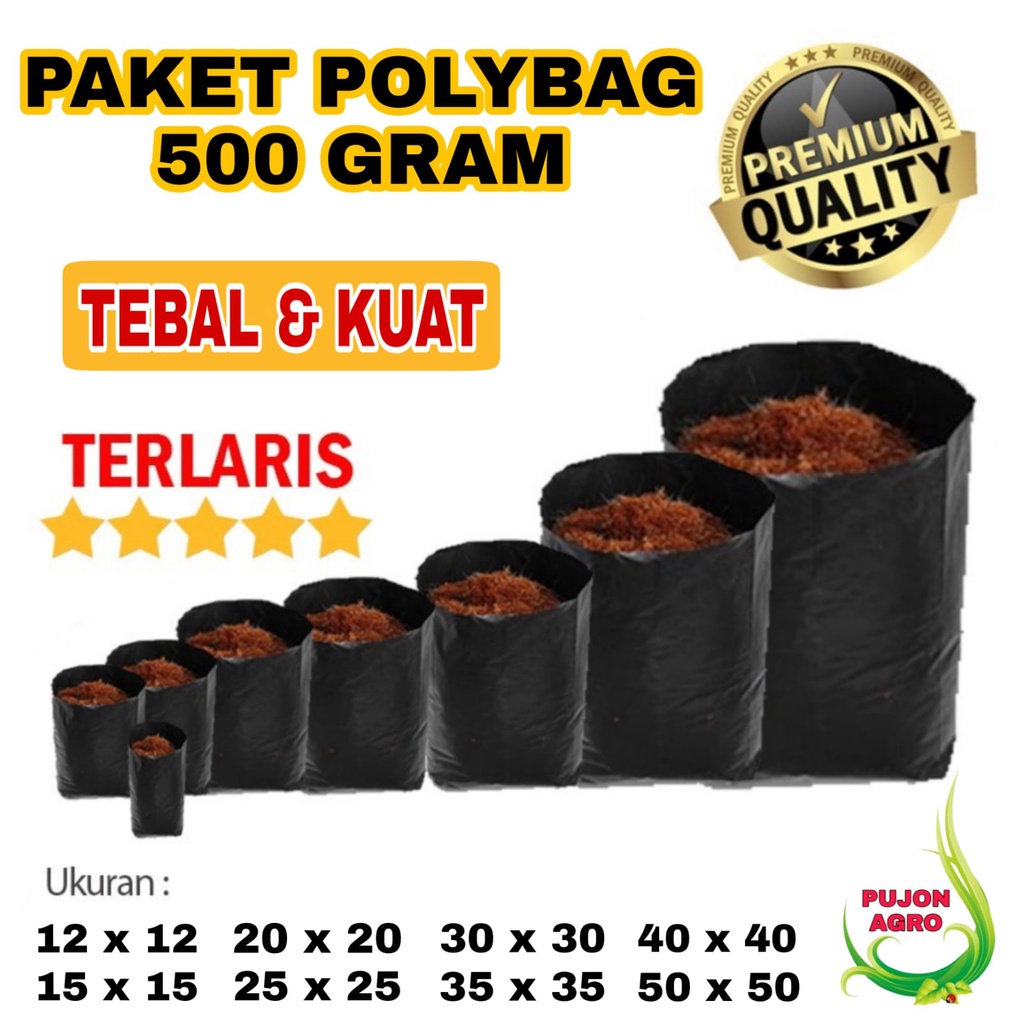 Jual Paket Ratusan Polybag Sayuran Tebal Cap Tugu Ukuran Kecil Polybag