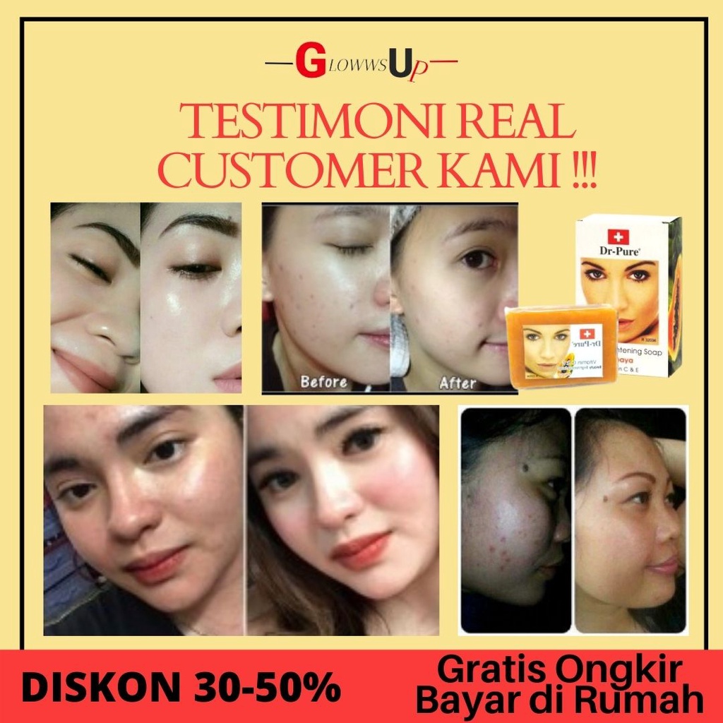 SABUN WAJAH PEMUTIH DR PURE PAPAYA BEAUTY BRIGHTENING SOAP ORIGINAL BPOM - SABUN PEPAYA