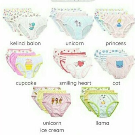 Celana Dalam Anak Perempuan Boxer / CD Segitiga