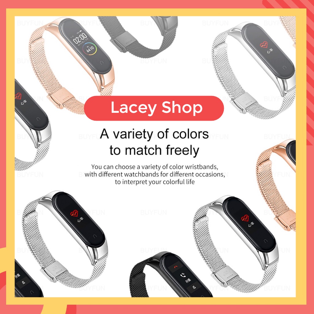 Strap Stainless Tahan Karat Tali Pergelangan Tangan Xiaomi Mi Band 3 4 5 6