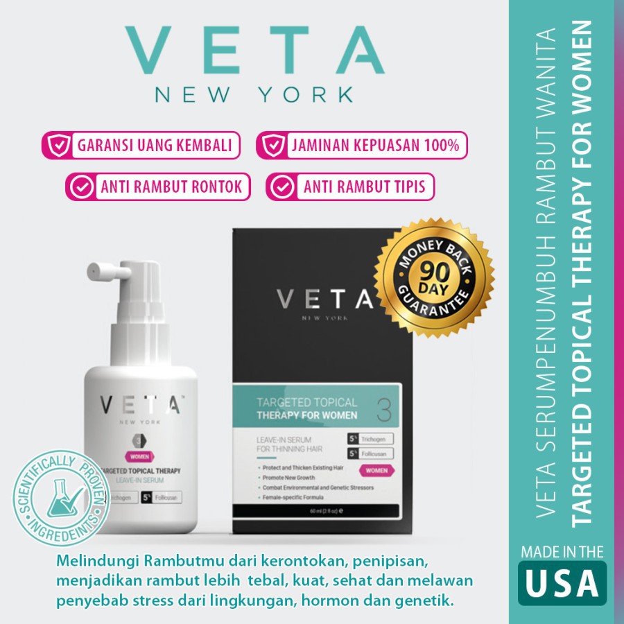 VETA NY TARGETED WOMEN - Serum Penebal dan Penumbuh Rambut BERGARANSI