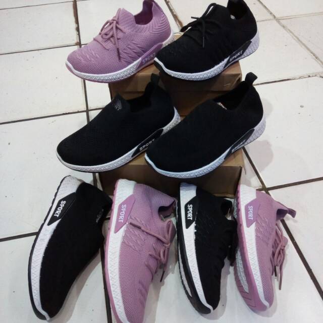 Sepatu slip on Anak Laki laki dan Perempuan Sport flyknit Sepatu slip on Anak Laki laki dan Perempuan Sport flyknit