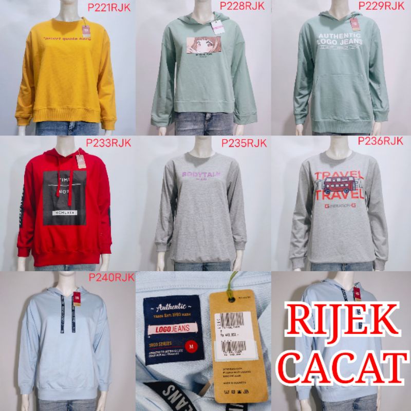 NEW Sweater Hoodie Wanita Model Terbaru Logo Jeans - Ninety Degrees - Osella - AP221RJK AP228RJK AP2