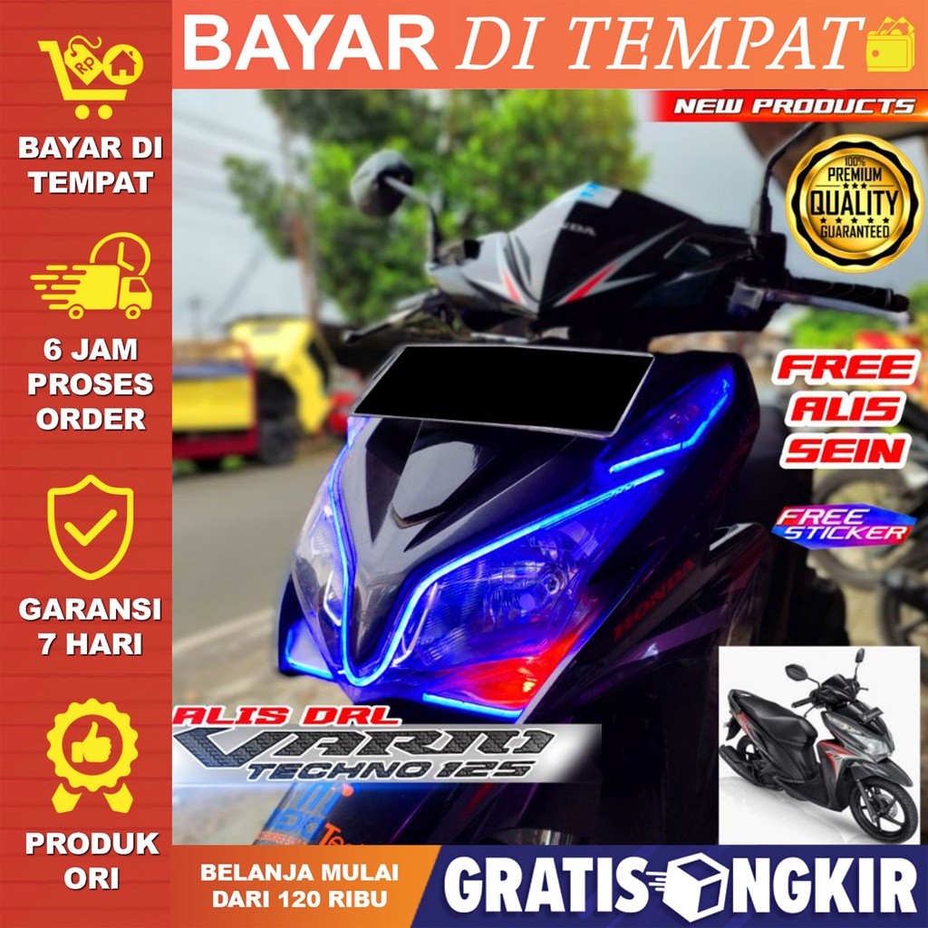 LAMPU ALIS LED DRL VARIO 125 OLD BONUS ALIS SEIN LAMPU ALIS VARIASI LIS DEPAN SEN VARIO 125 TERBARU 