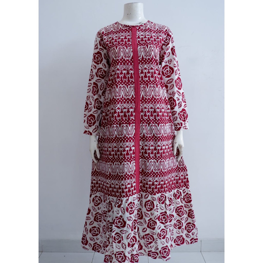 GAMIS ZAHARA BAJU LEBARAN| BAJU LEBARAN BATIK MUSLIMAH