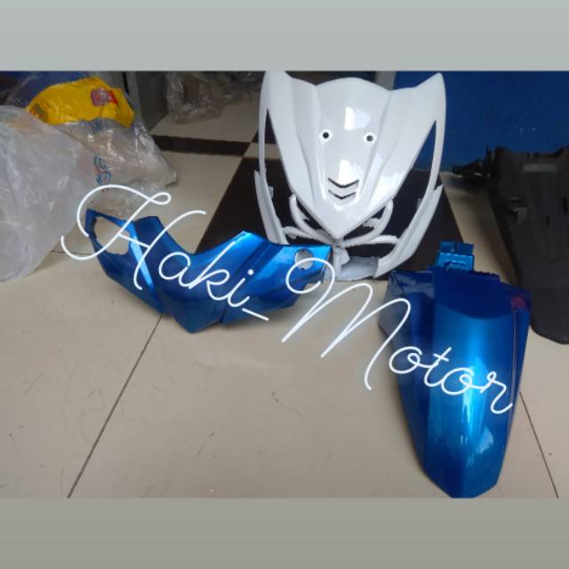 PAKETAN BODY DEPAN BEAT FI 2015 BIRU PUTIH