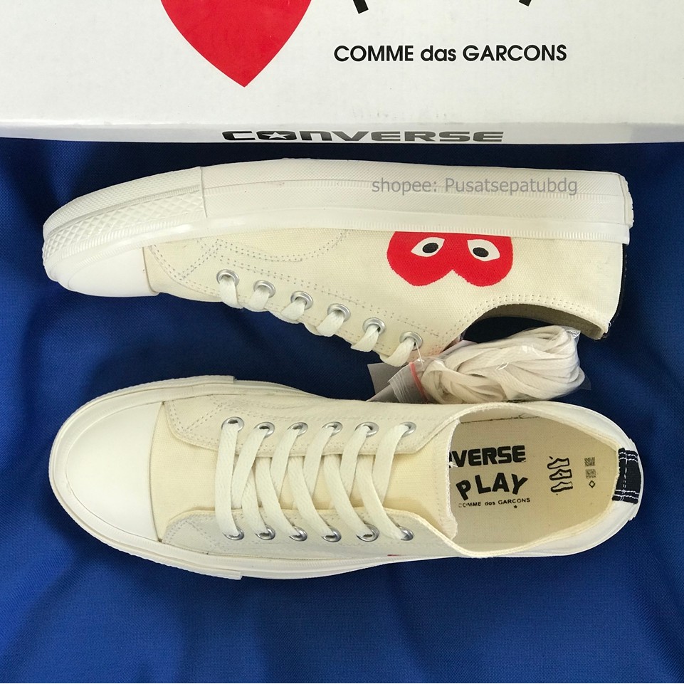 CONVERSE 70S PLAY CDG COMME DES GARCONS LOW OFF WHITE