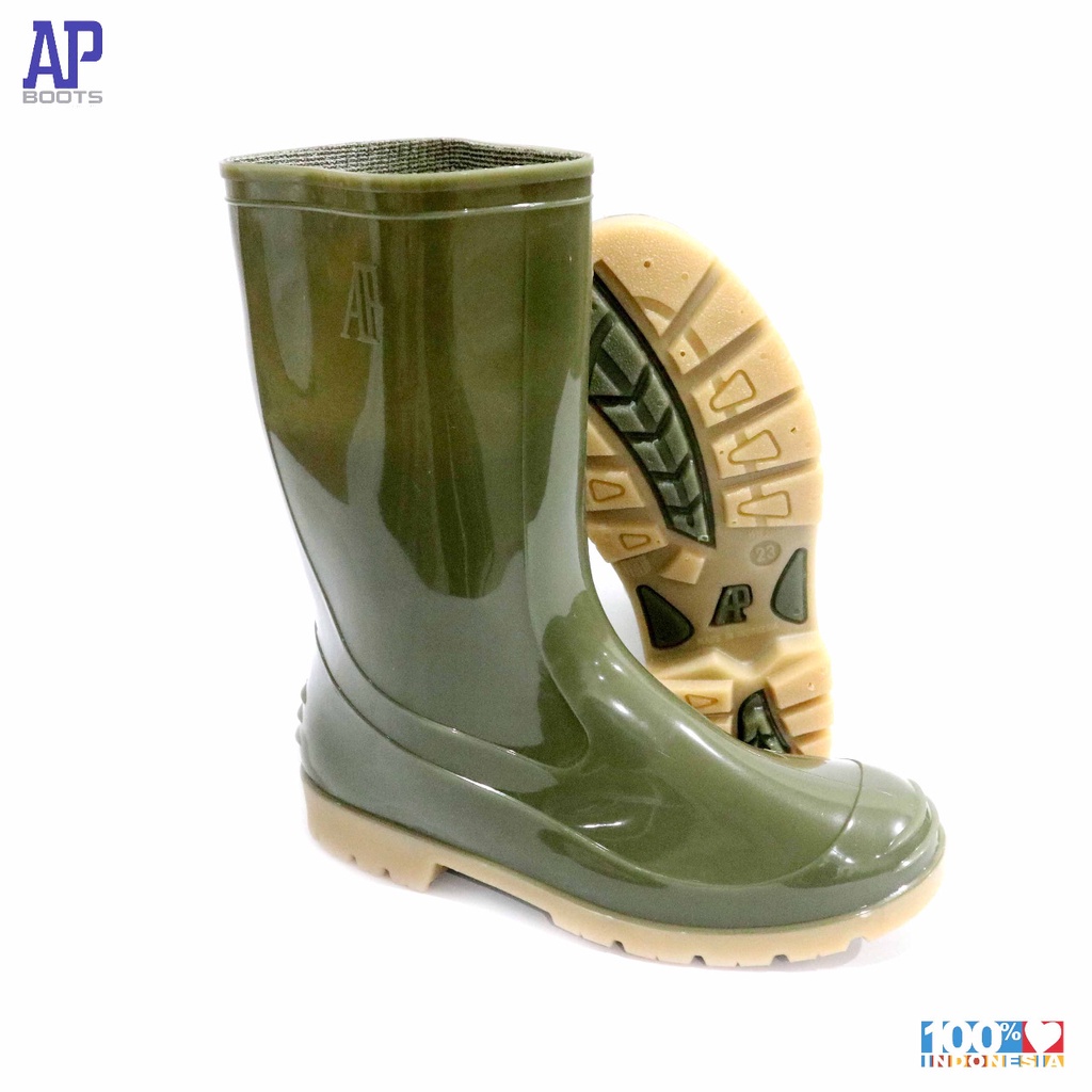 AP 2001 23.0-24.0 GREEN - SEPATU BOOT SAFETY KARET CEWEK- AP BOOTS