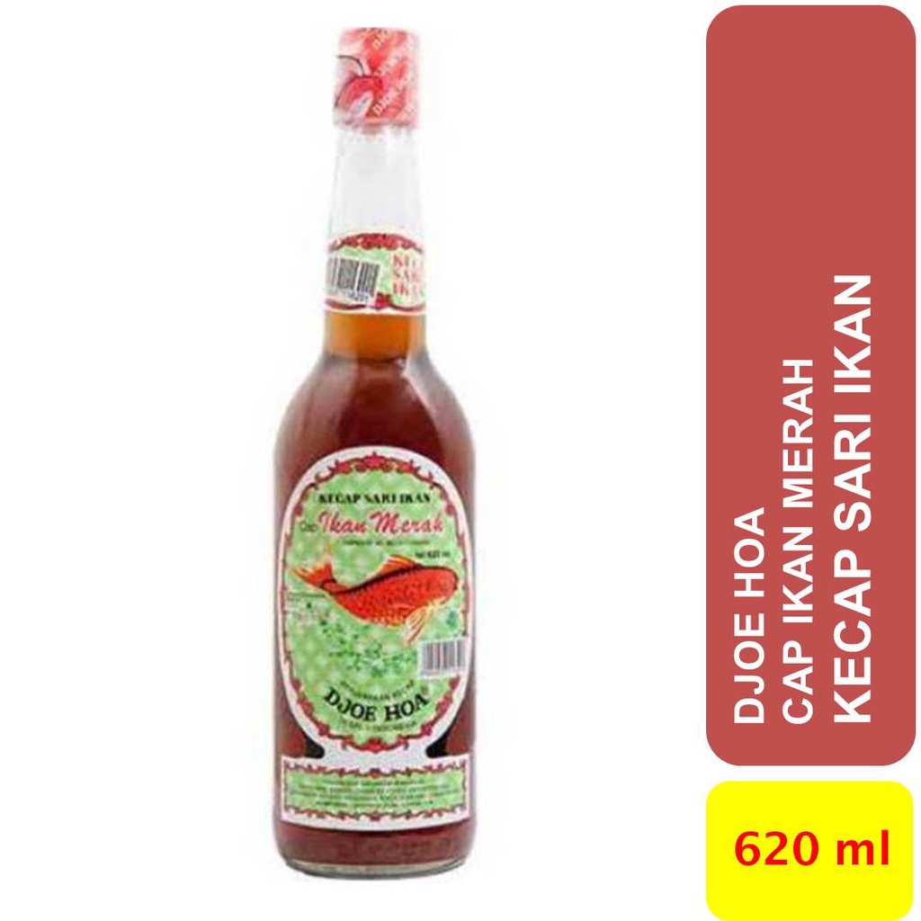 

Kecap Sari Ikan 600 ml cap Ikan Merah merk DJOE HOA kemasan Dus 12 Botol