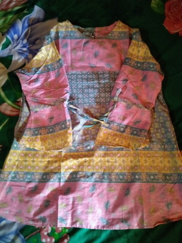 Tey-17 Batik Wanita Asj Sa Hrb026 Kenongo Kemeja Tosca Pendek