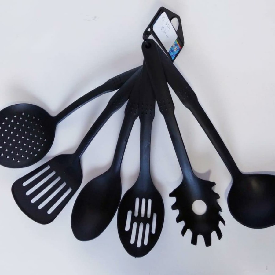 Set Spatula isi 6 pcs / Sodet Sutil Saringan Centong 6 in 1 / Spatula Nylon Plastik